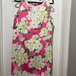 Lily Pulitzer Floral Pink Sleeveless Dress